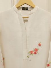 2 Piece- Pure Korean Silk Embroidered Suit S115413