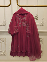 3 Piece - Embroidered Kora Silk Suit WS00414