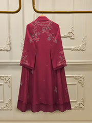 3 Piece - Embroidered Kora Silk Suit WS00414