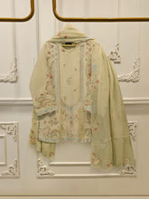 3 Piece- Pure Sheesha Silk Embroidered Suit S115416