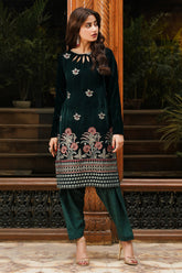 Embroidered Kurta Dupatta Trouser - 3283 - Asian Style House