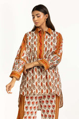 Cross Slub Printed Co-Ord Set