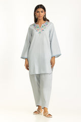 Dobby Embroidered Co-Ord Set