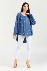 Embroidered Twill Viscose Kurti