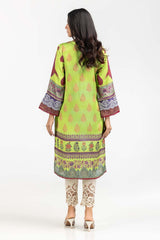 Luxury Pret Printed Charmeuse silk Embroidered Kurti