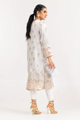 Luxury Pret Polyester Silk Embroidered Shirt