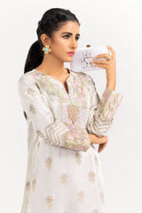 Luxury Pret Polyester Silk Embroidered Shirt