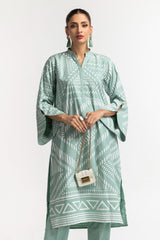 Dyed Polyester Viscose Screen Printed Shirt With Trouser