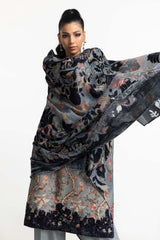 3 Piece Khaddar Printed With Embroidered Suit