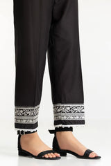 Black Lawn Embellished Trouser IUSTTR-42012