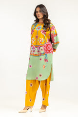 Ripple crinkle Printed Co-Ord Set