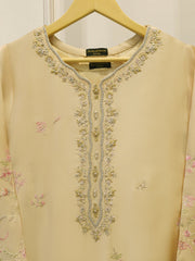 2 Piece- Pure Sheesha Silk Embroidered Suit S115309