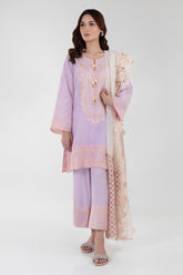 Stitched Boxy Purple Embroidered Shirt
