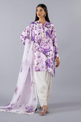 Stitched Printed Satin Shirt