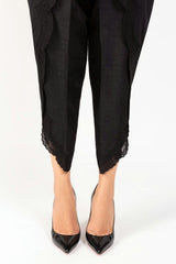 Black Rawsilk Pants