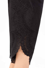 Black Rawsilk Pants