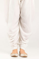 White Poly Crepe Shalwar