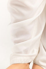 White Poly Crepe Shalwar