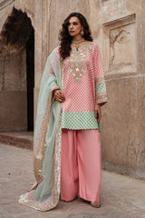 3-PC Embroidered Raw Silk CMA-6-384