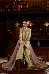 3-PC Embroidered Raw Silk CMA-6-154