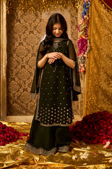 3-PC Embroidered Chiffon Suit CKP-5-201