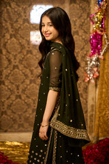 3-PC Embroidered Chiffon Suit CKP-5-201