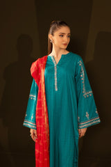 Jacquard Embroidered Shirt And Jacquard Dupatta