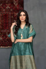 Yarn Dyed Zari Stripes Kaftan