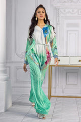 Charmeuse Silk Digital Printed Shirt and Charmeuse Silk Digital Printed Trouser