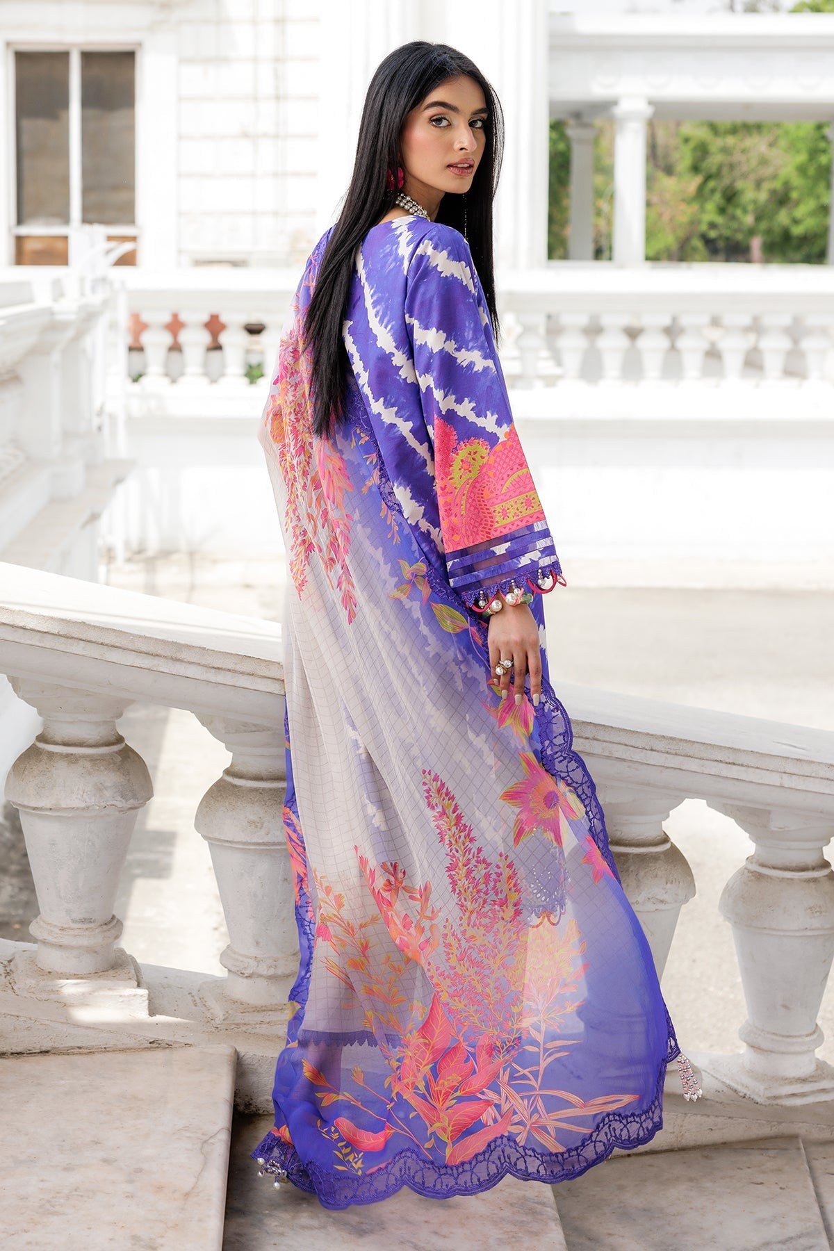 3-PC Stitched Embroidered Lawn Collection  AG6-01 P