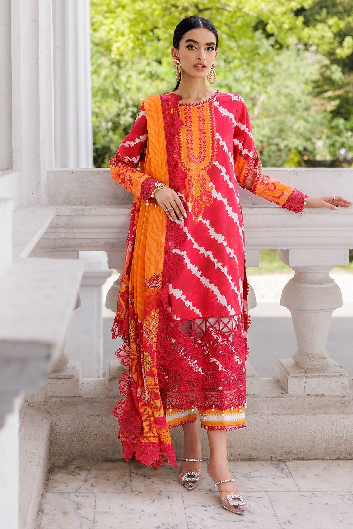 3-PC Stitched Embroidered Lawn Collection  AG6-04 P