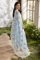 3-PC Embroidered  Cotton Net CMA-5-191