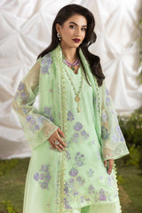 3-PC Embroidered  Cotton Net CMA-5-193