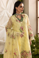 3-PC Embroidered  Cotton Net CMA-5-192