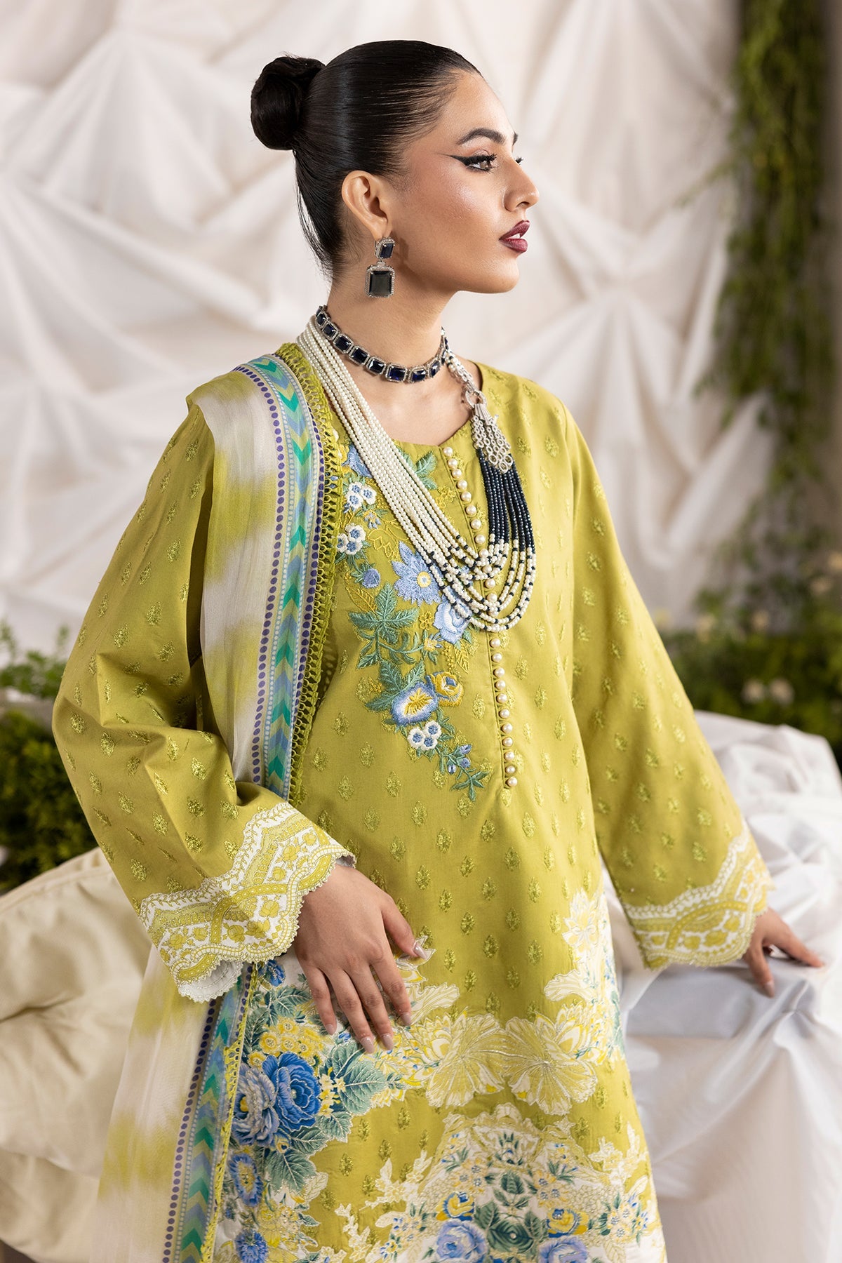 3-PC Stitched Chikankari Lawn Collection CMA-6-125