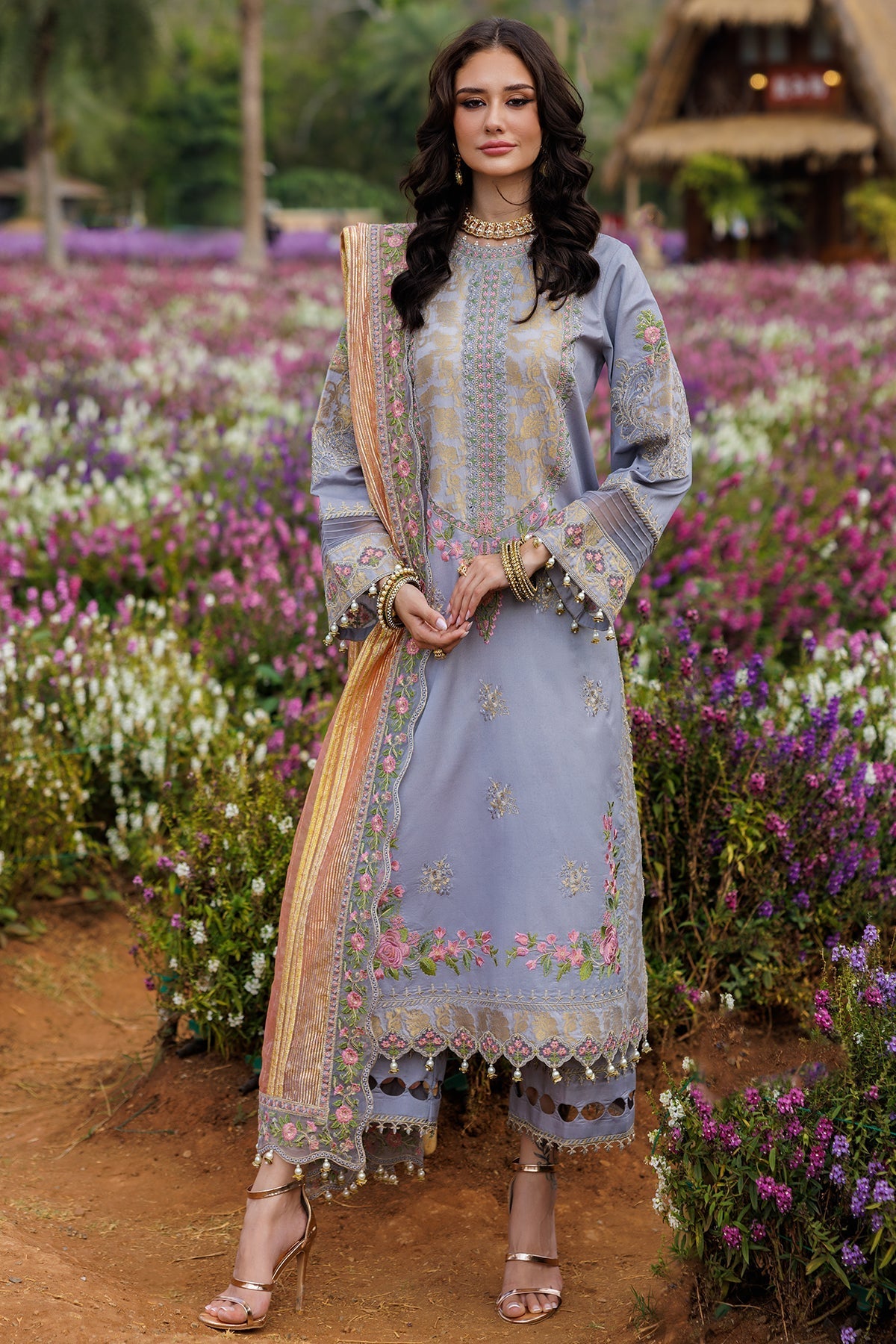 3-PC  Embroidered Lawn Collection Suit CZ5-05 P