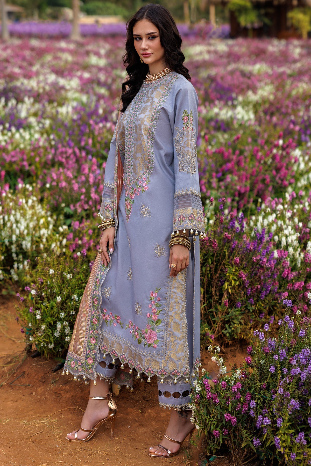 3-PC  Embroidered Lawn Collection Suit CZ5-05 P