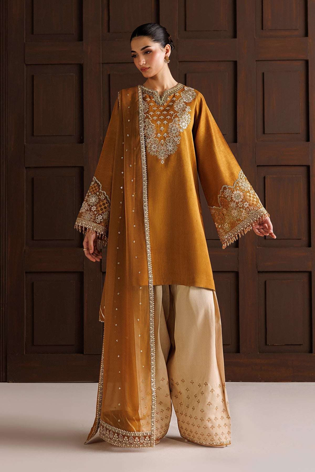EMBROIDERED RAW SILK PR-1370