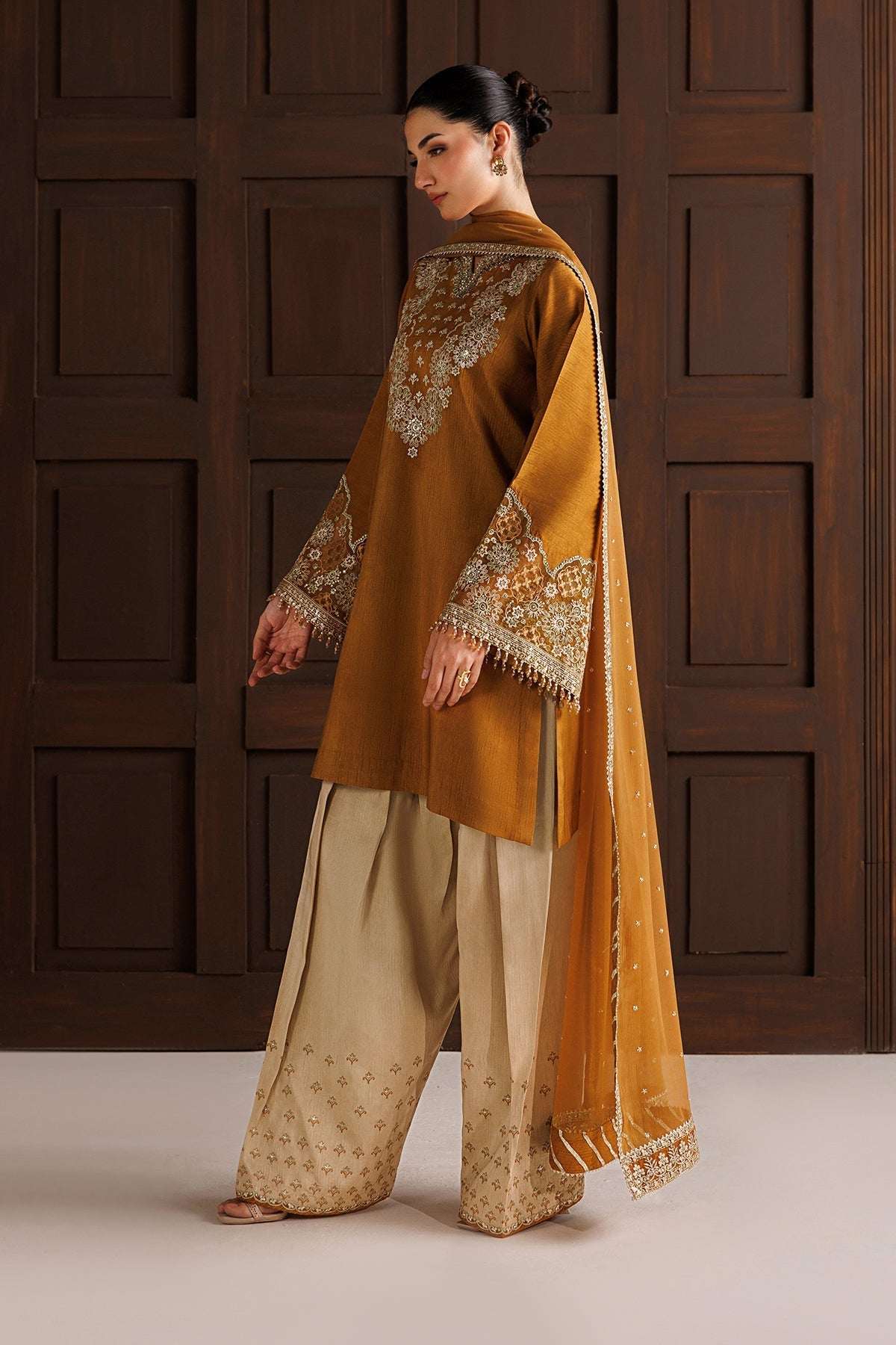 EMBROIDERED RAW SILK PR-1370