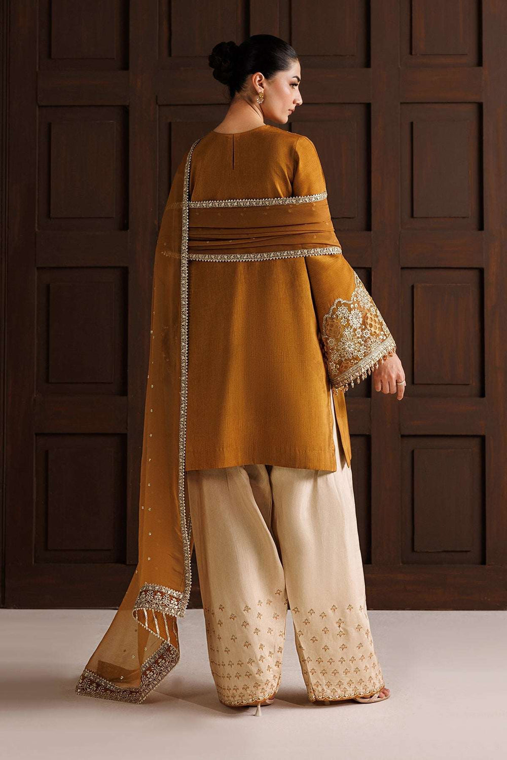 EMBROIDERED RAW SILK PR-1370
