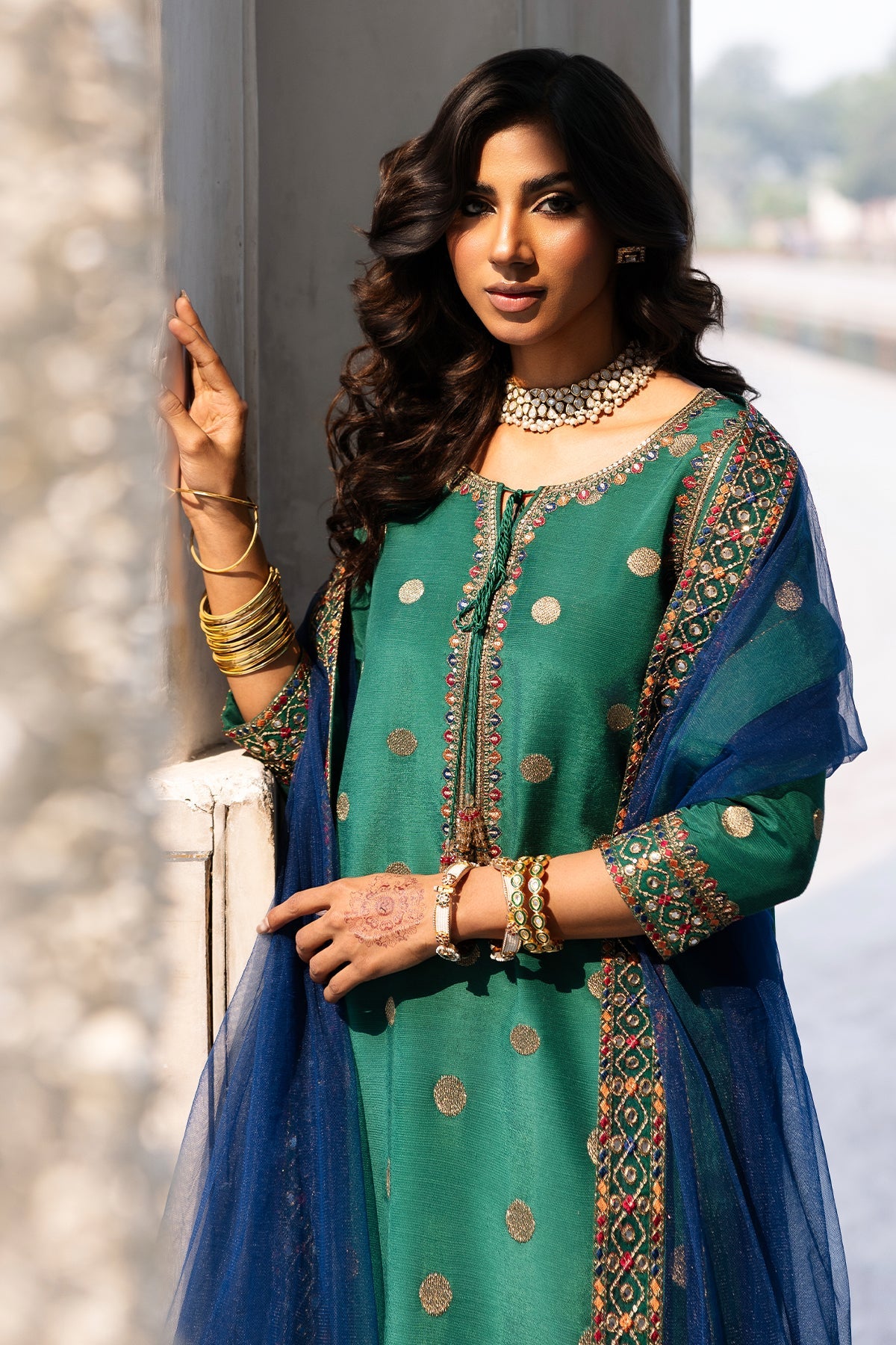 3-PC Embroidered Raw-Silk CMA-6-324