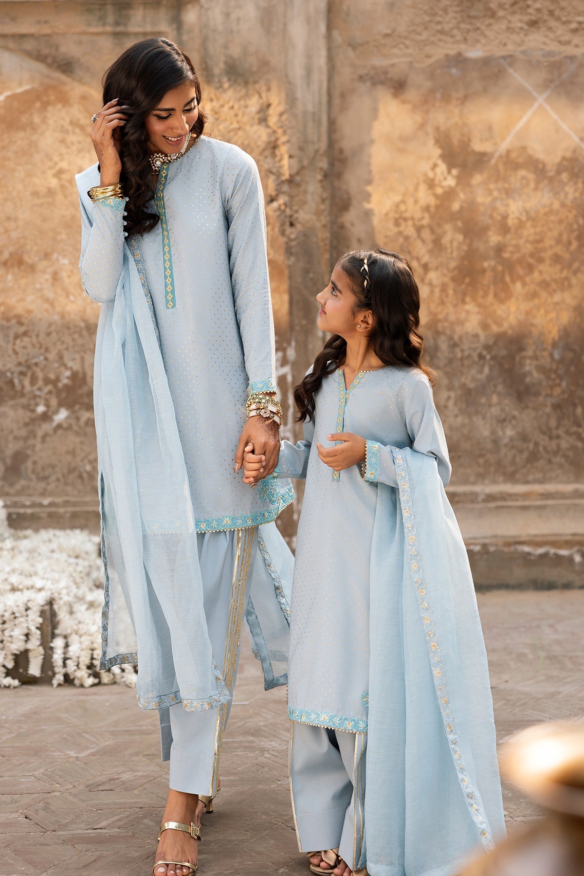 3-PC Embroidered Raw-Silk Suit CMA-6-336