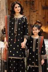 3-PC Embroidered Raw-Silk CMA-6-357