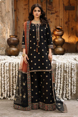 3-PC Embroidered Raw-Silk CMA-6-357