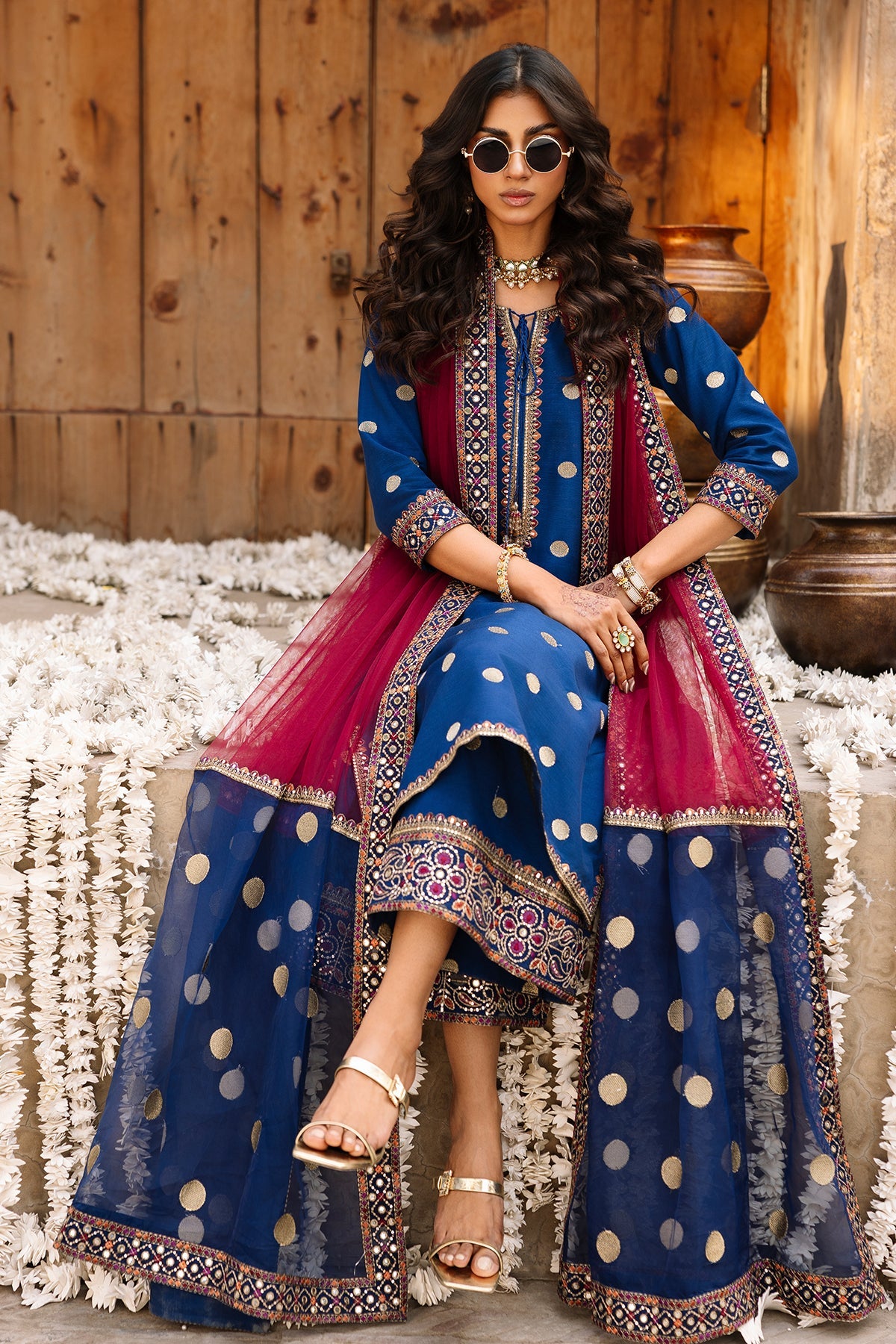 3-PC Embroidered Raw-Silk CMA-6-323