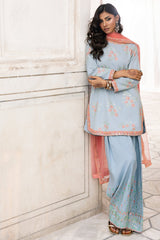 3-PC Embroidered Raw-Silk Suit  CMA-6-344