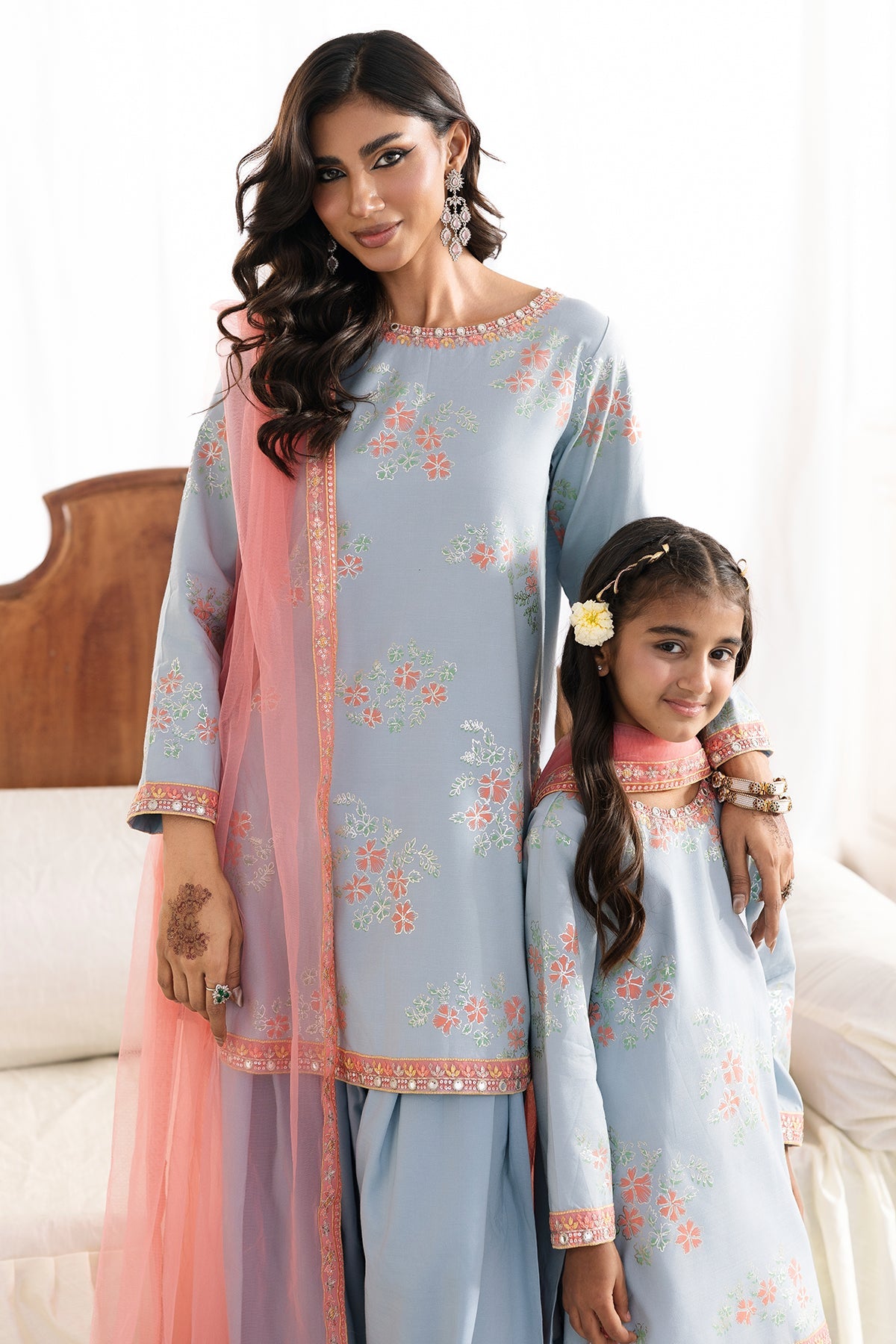 3-PC Embroidered Raw-Silk Suit  CKP-6-378