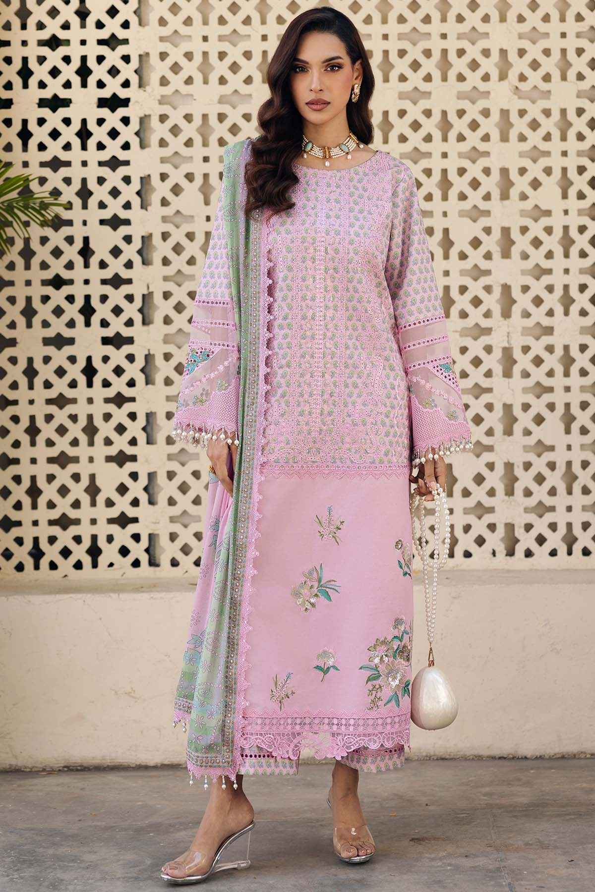 3-PC Stitched Embroidered  Lawn  SLC27-14P