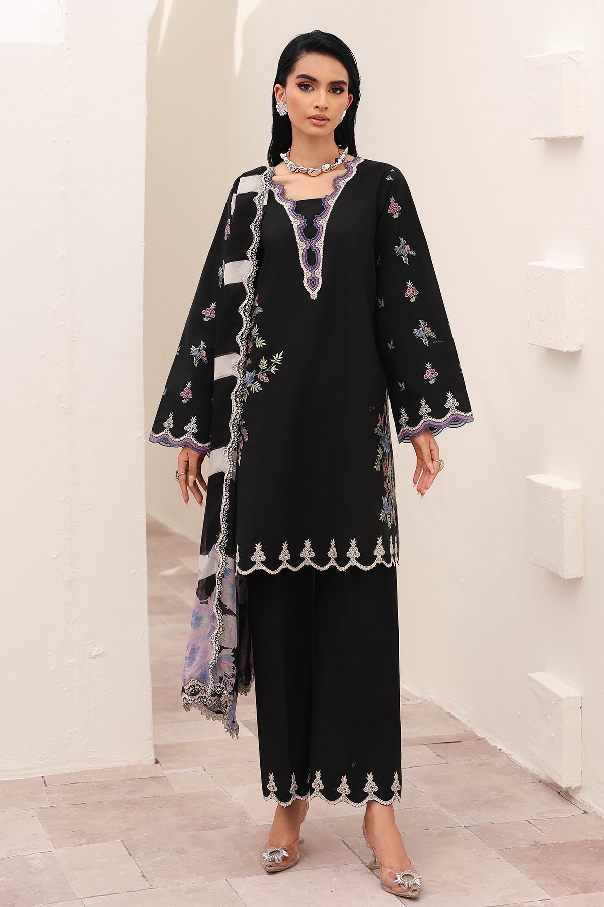 3-PC Embroidered  CNP-6-249