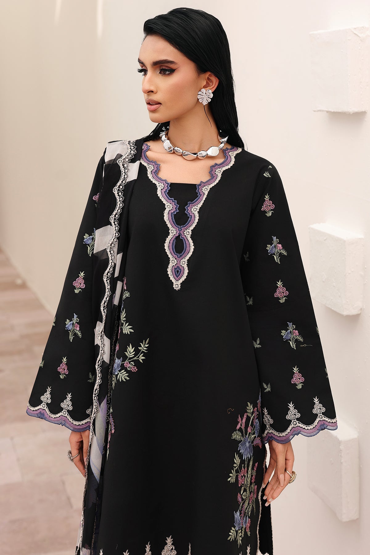 3-PC Embroidered  CNP-6-249